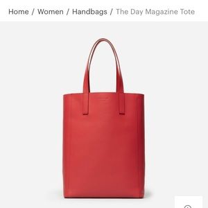 Everlane Magazine tote bag in red